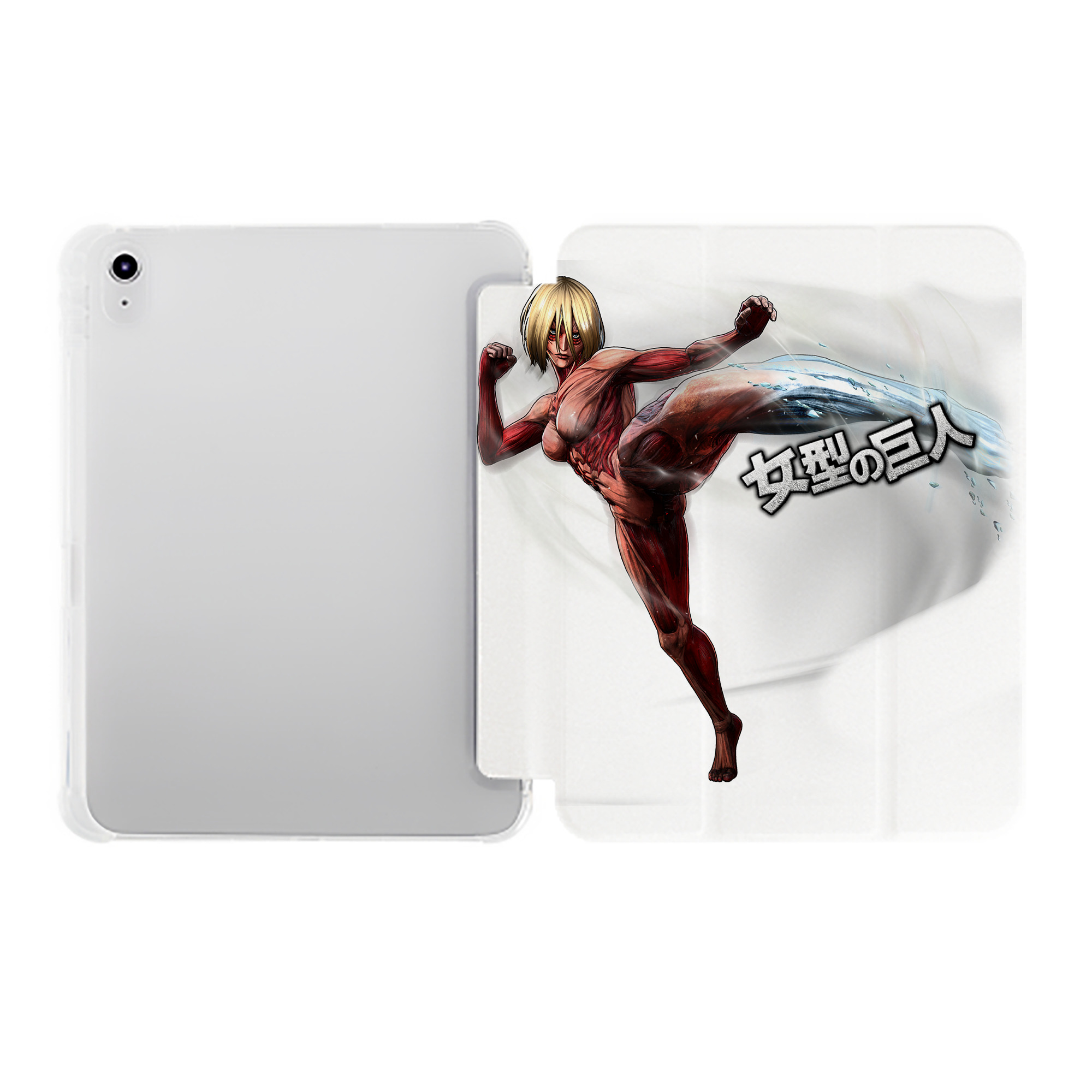（画像用） 進撃の巨人 Attack on Titan IPad ケース ペン収納付き 三つ折りスタンド PUレザー×シリコン 対応機種9.5/10.5/10.9インチ